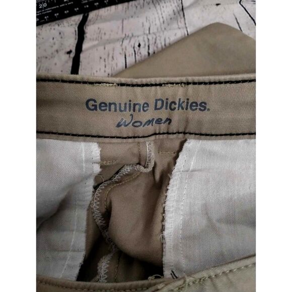 Dickies Womens Tan Straight Leg Chino Style Flat Front Size 12R - Picture 8 of 8